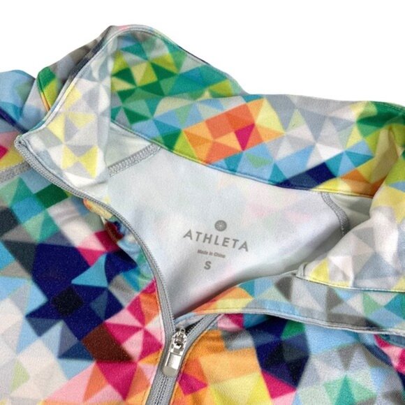 Athleta Pixelated Half Zip Sweater Multicolor - Picture 2 of 4